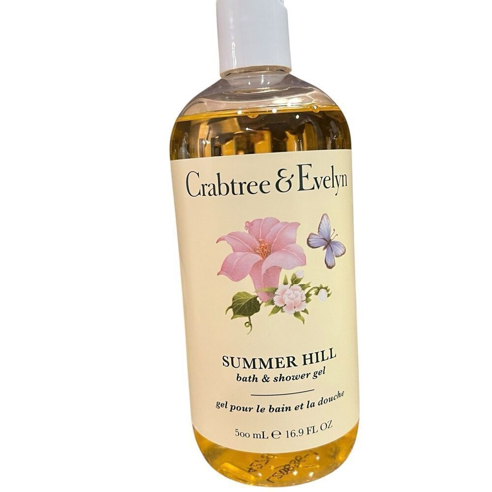 Crabtree & Evelyn SUMMER HILL 16.9oz Bath & Shower Gel 3 BODY WASH SOAP & Lotion - Picture 6 of 7